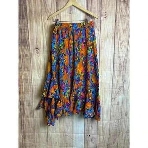 Jessica London Maxi Ruffle Skirt Crepe Gauze Fabric Women's Size 20W NEW